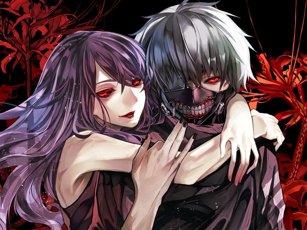 Desktop Wallpaper Tokyo Ghoul, Anime Couple, Hd Image, Picture
