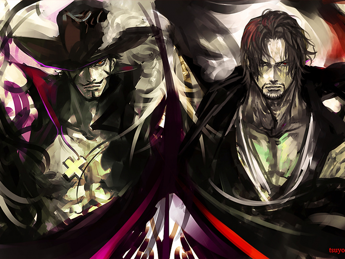 Desktop Wallpaper One Piece Gol D Roger Dracule Mihawk Anime Art Hd Image Picture Background Pgjuhv