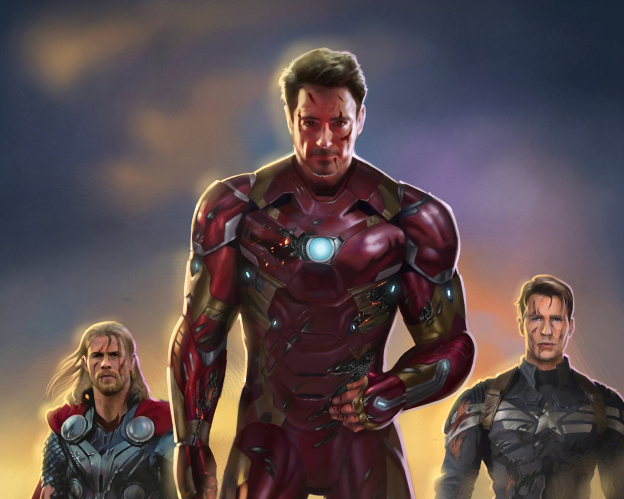 Download 1280x1024 Wallpaper Iron Man, Captain America, Thor, Fan ...