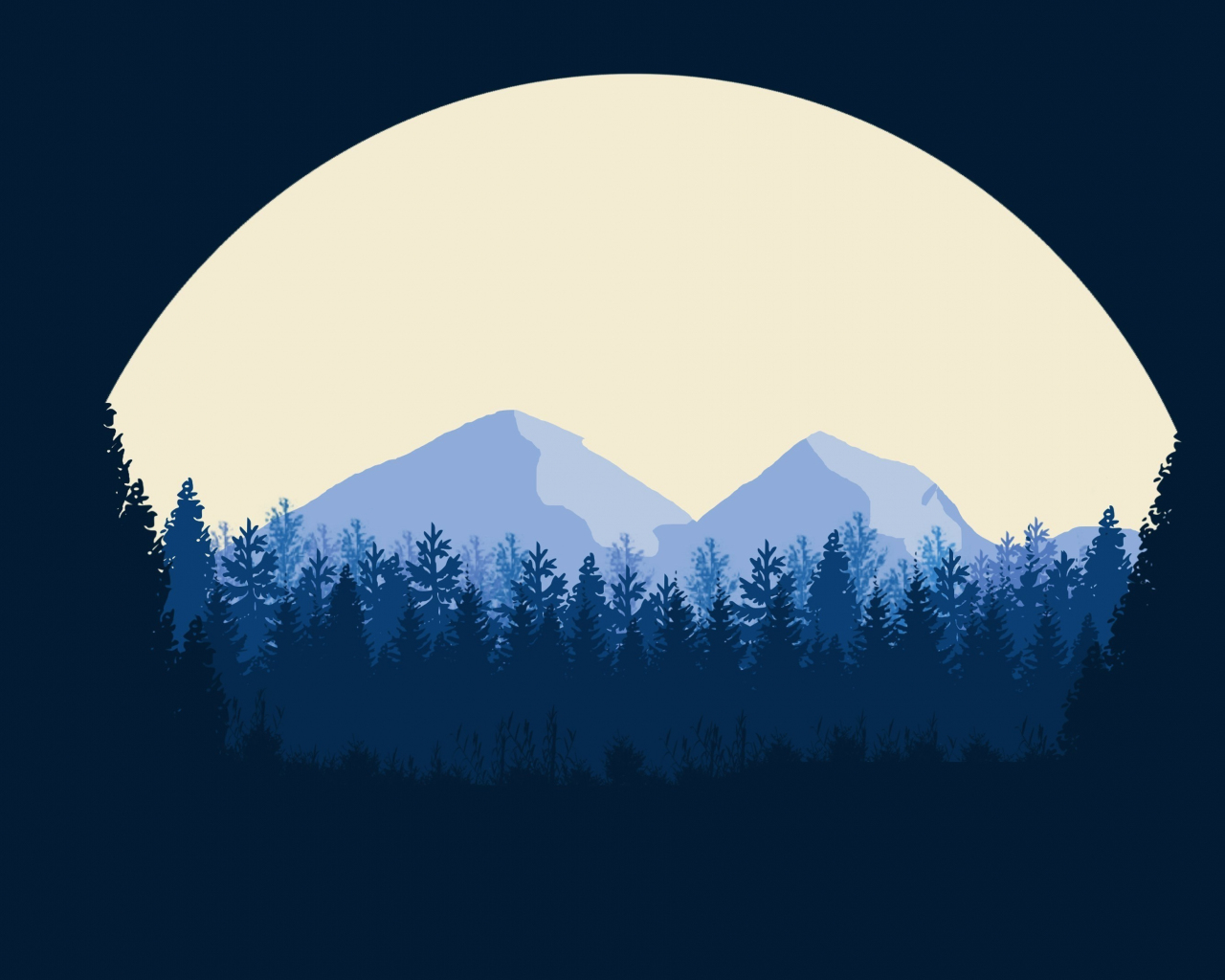Desktop Wallpaper Minimalist, Mountains, Tree, Nature, 4k, Hd Image