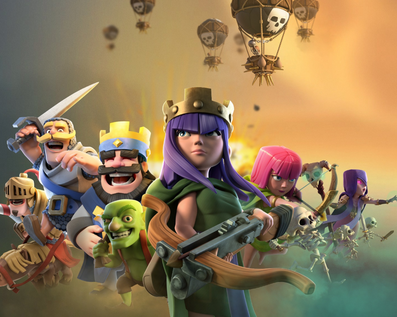 Download 1280x1024 Wallpaper Clash Of Clans, Mobile Game, Archer, Barbarian  Army, Standard 5:4, Fullscreen, 1280x1024 Hd Image, Background, 18973