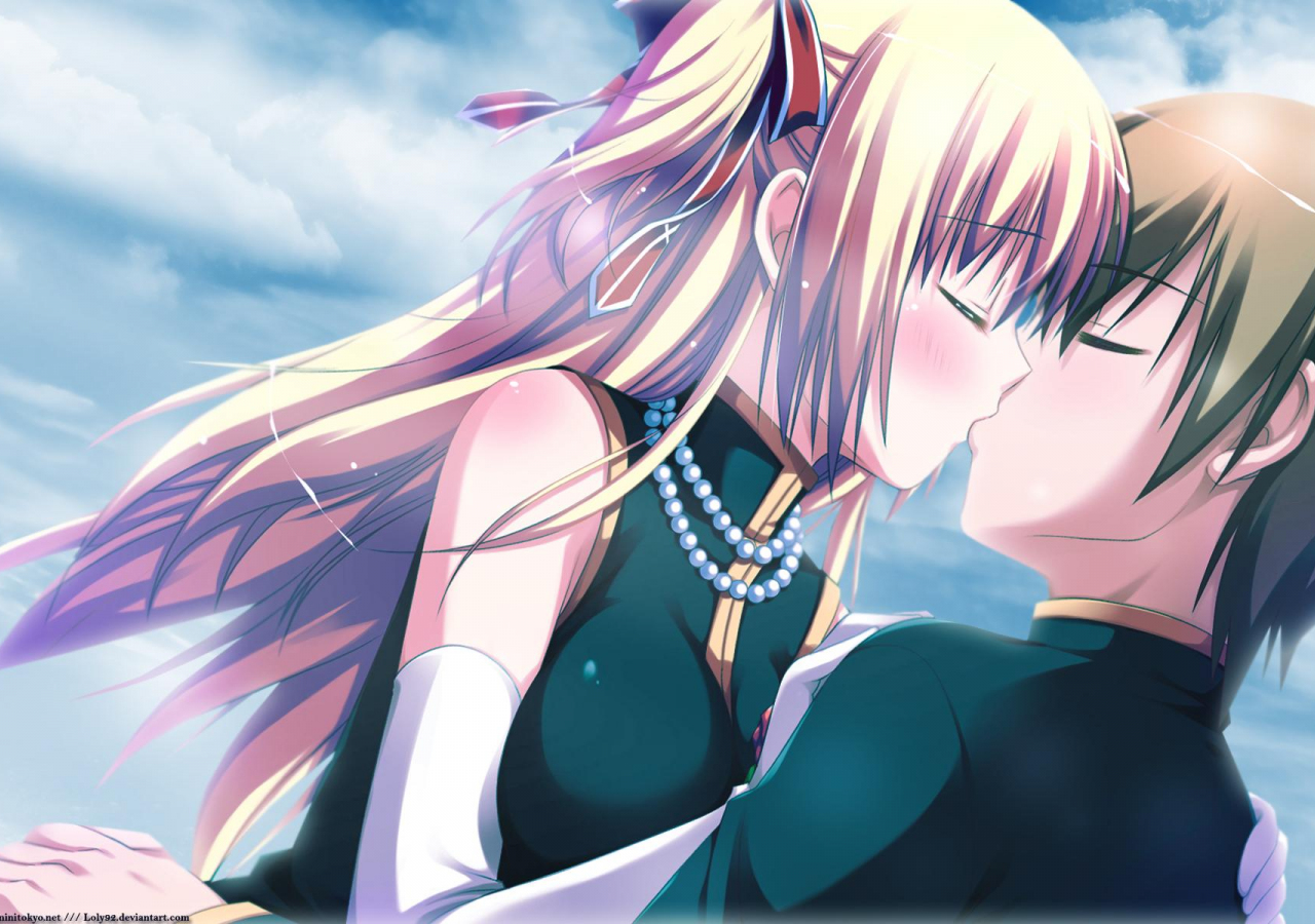 Anime couples kissing HD wallpapers  Pxfuel