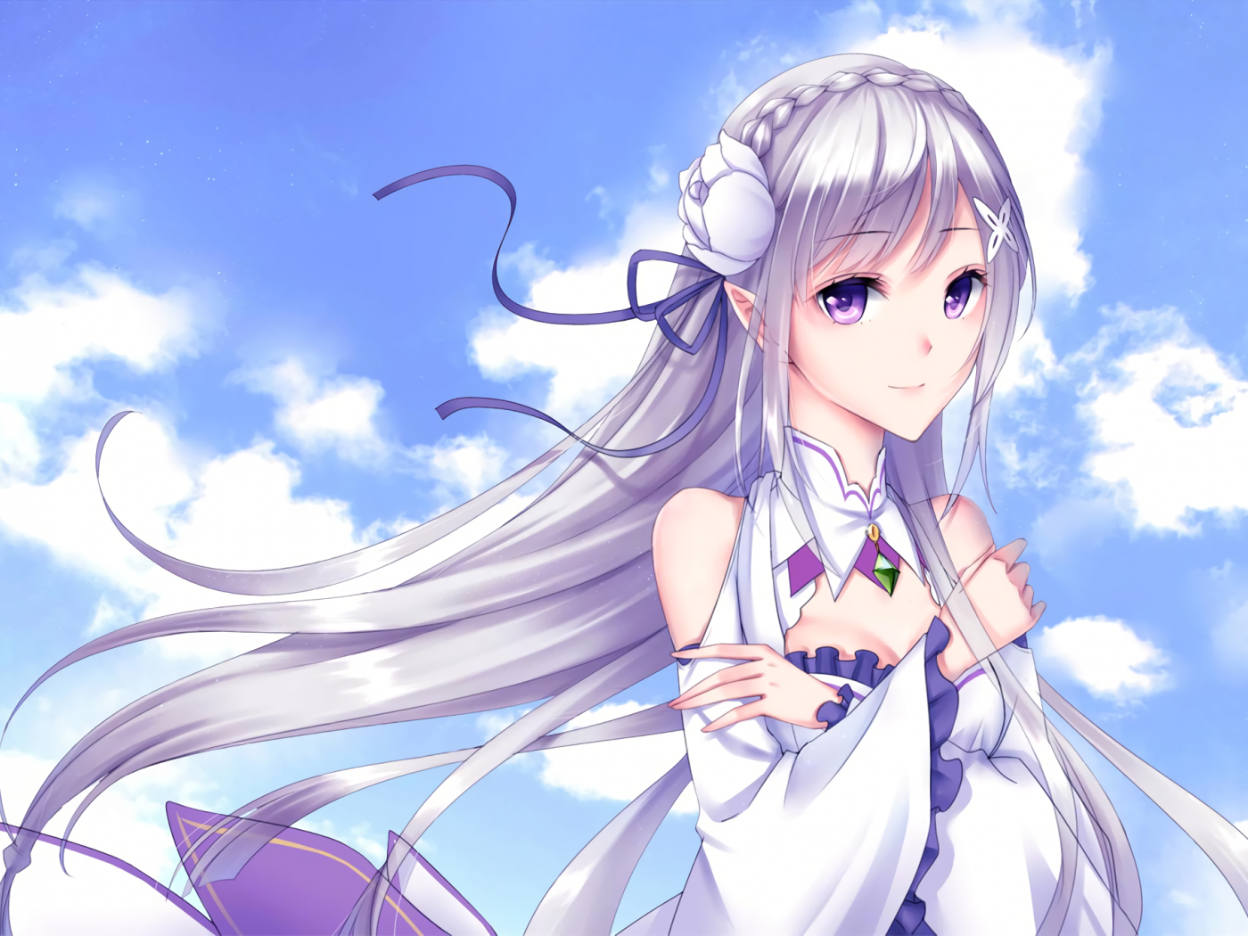 Download 1400x1050 Wallpaper Anime, Emilia, Re:Zero, Standard 4:3 ...