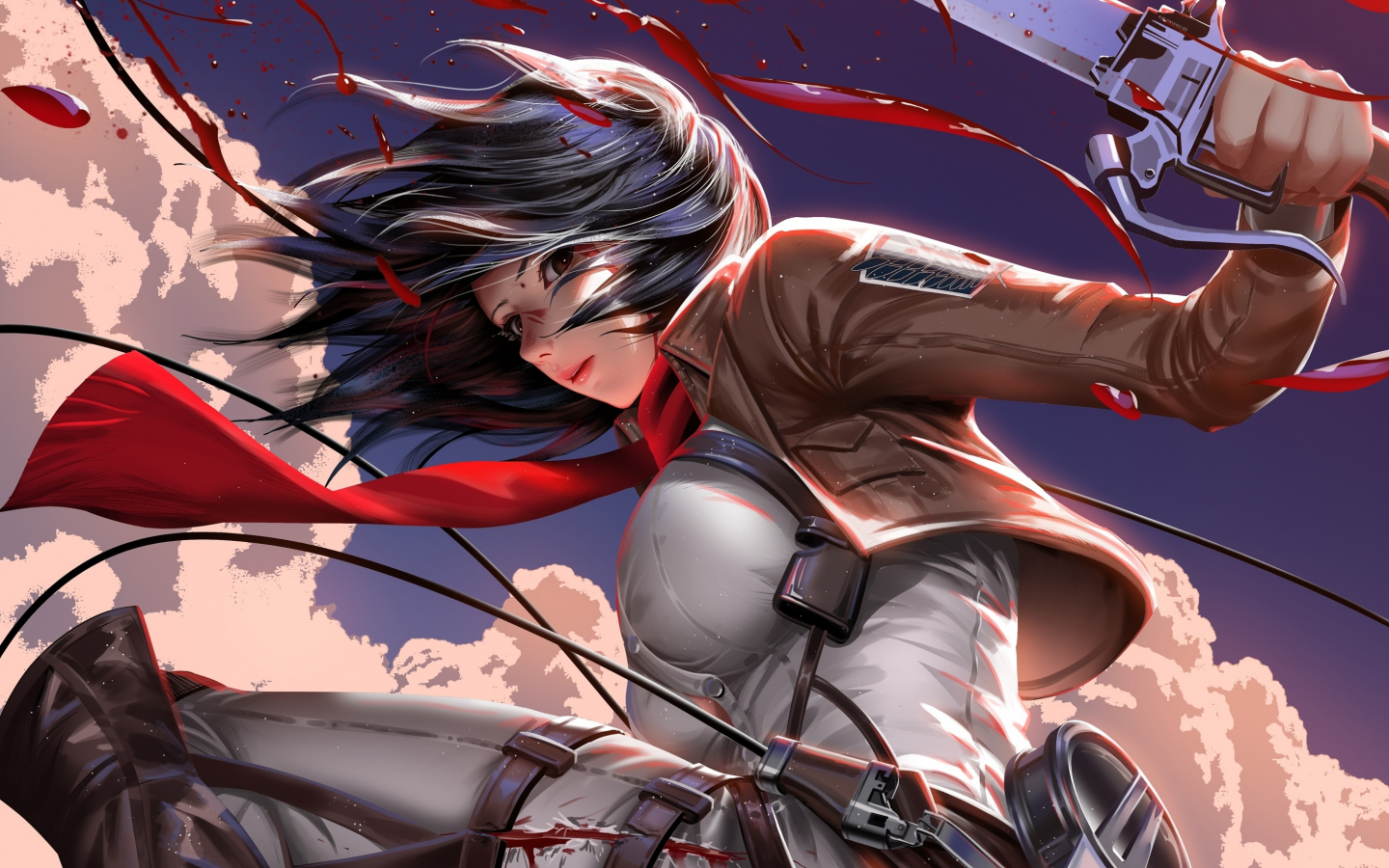 Download 1440x900 Wallpaper Anime, Attack On Titan, Mikasa Ackerman,  Widescreen 16:10, Widescreen, 1440x900 Hd Image, Background, 34382