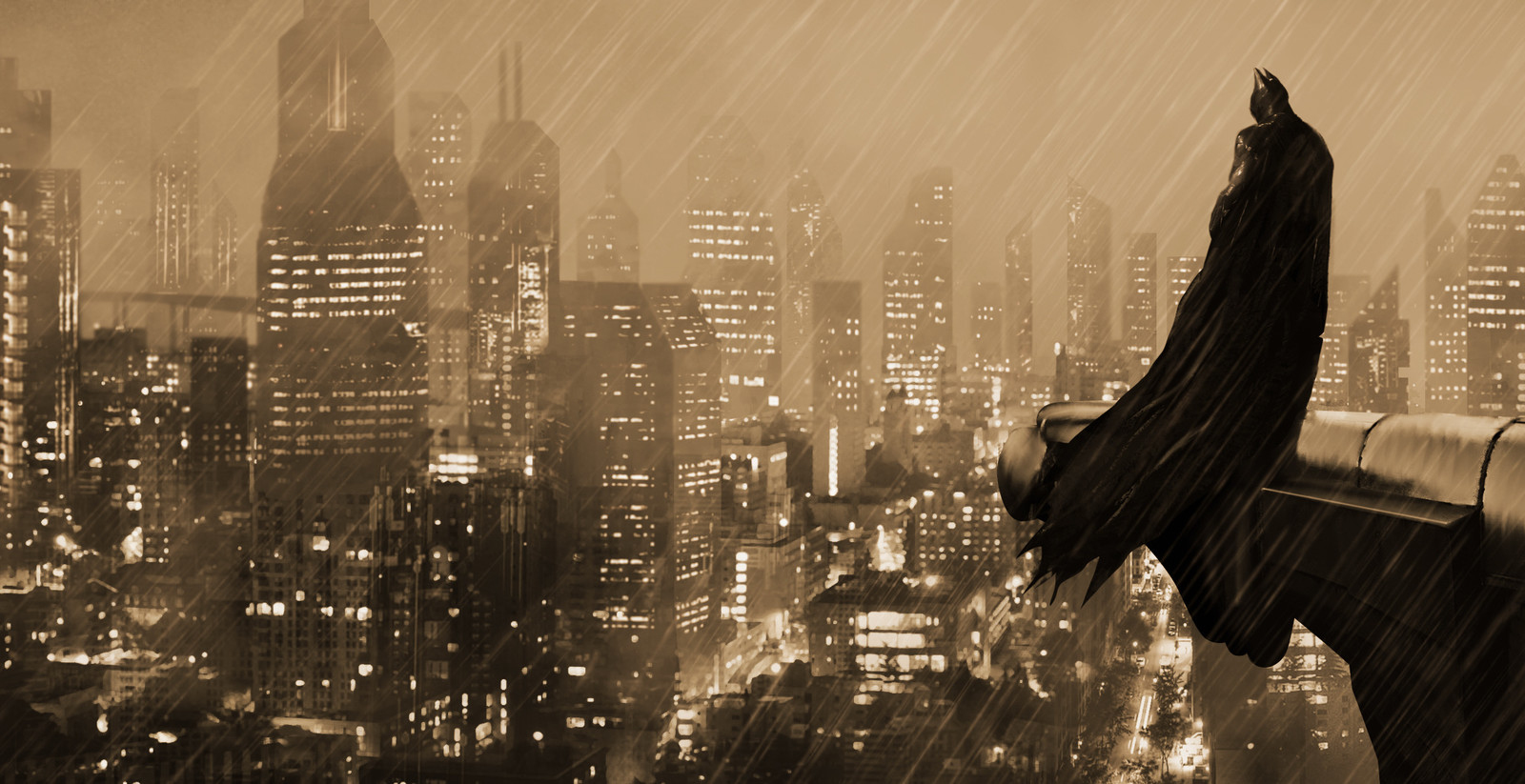 Desktop Wallpaper Batman, The Guardian Of Gotham City, Night, Hd Image