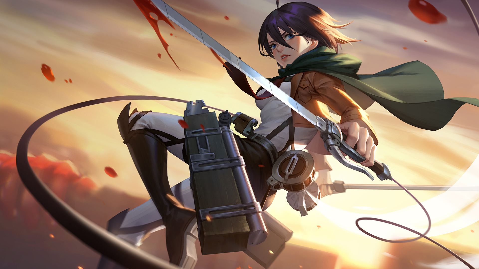 3. "Mikasa Ackerman" from the anime "Attack on Titan" - wide 8
