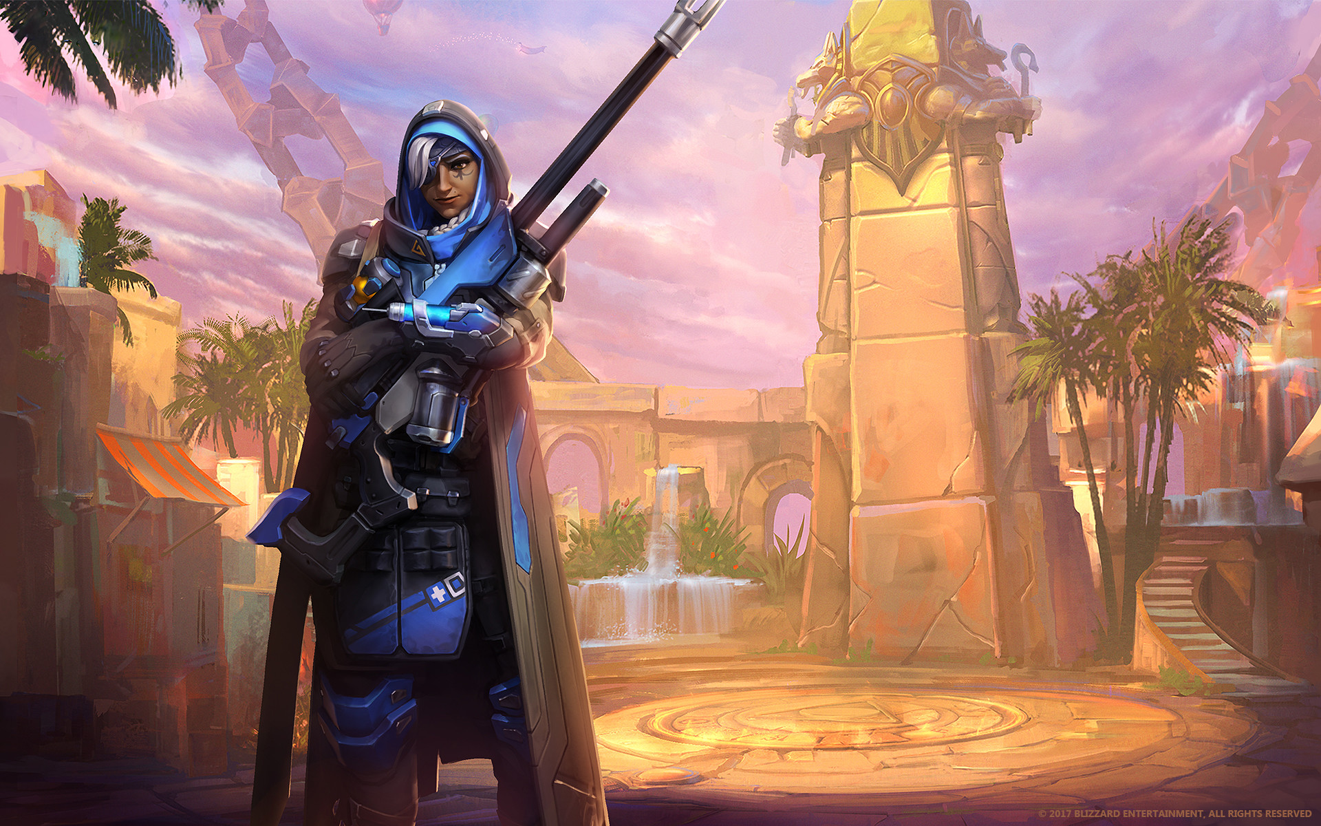 Desktop Wallpaper Ana Overwatch Sniper Online Game Hd Image Picture Background 02014a