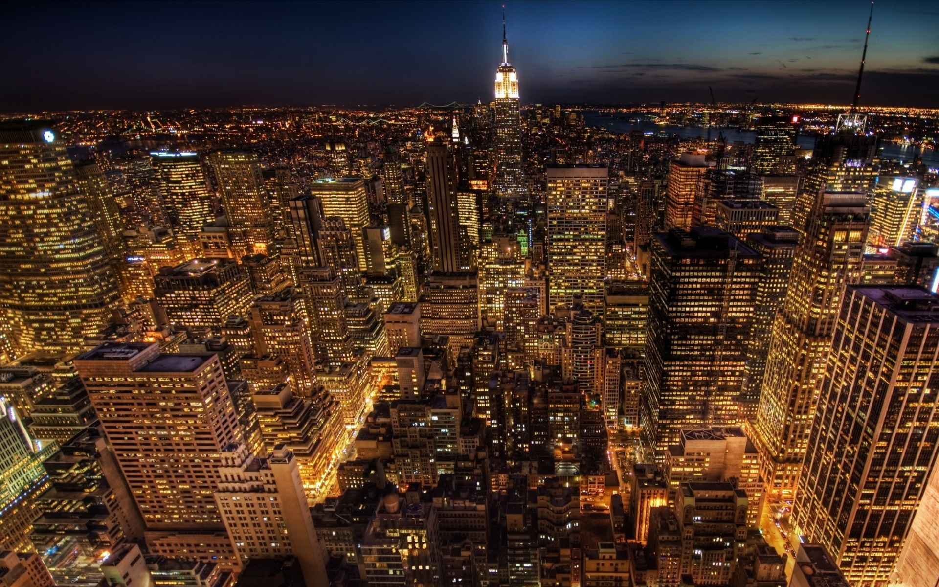 Desktop Wallpaper New York City In Night, Hd Image, Picture, Background