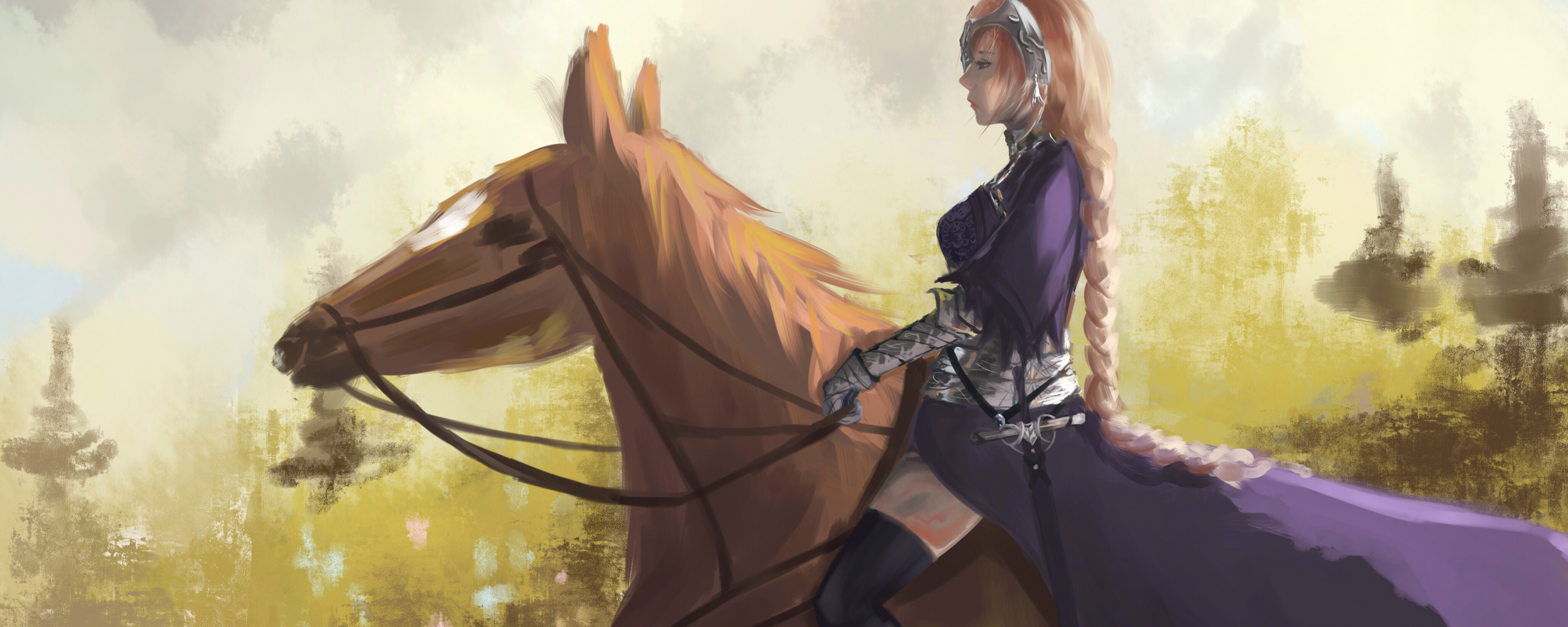 Desktop Wallpaper Ruler Fate Apocrypha Horse Anime Girl Art Hd Image Picture Background D556bf