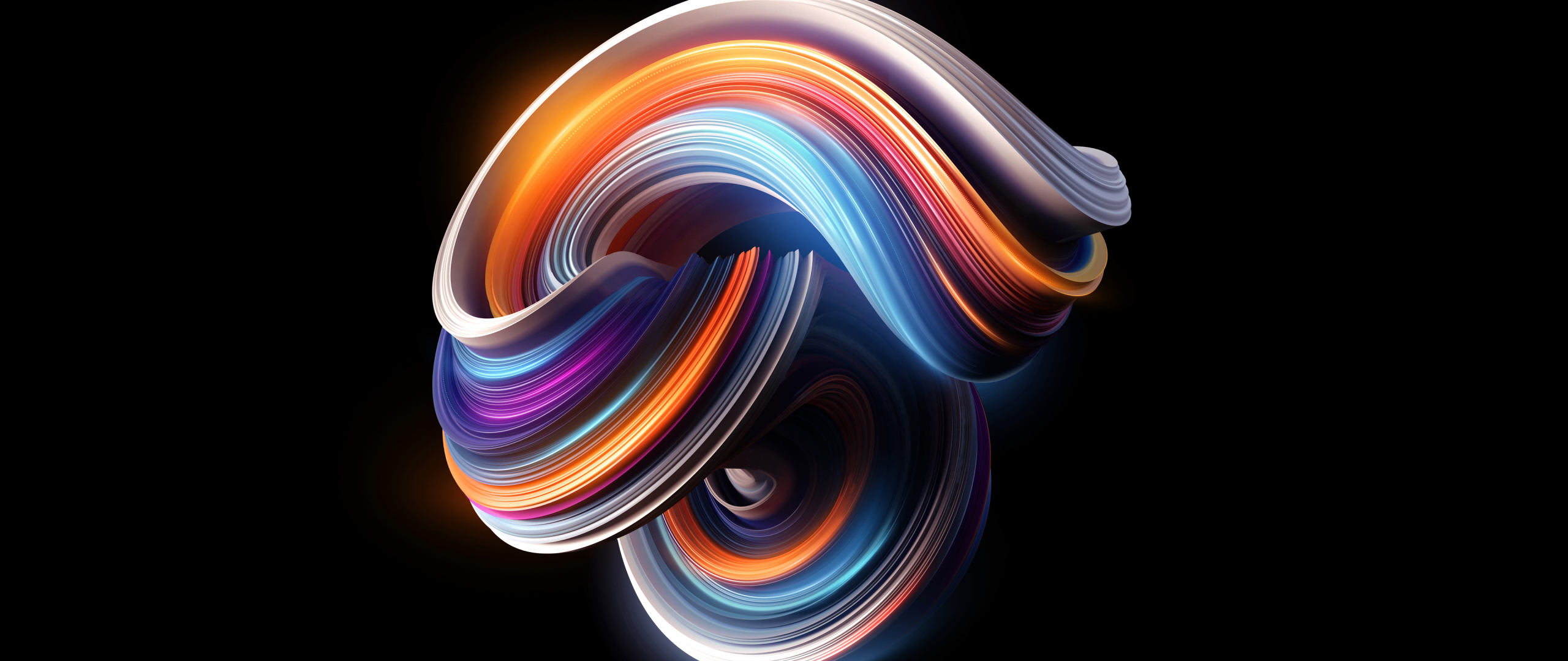 Desktop Wallpaper Colorful, Curves, Mi Stock, Abstract, 4k, Hd Image