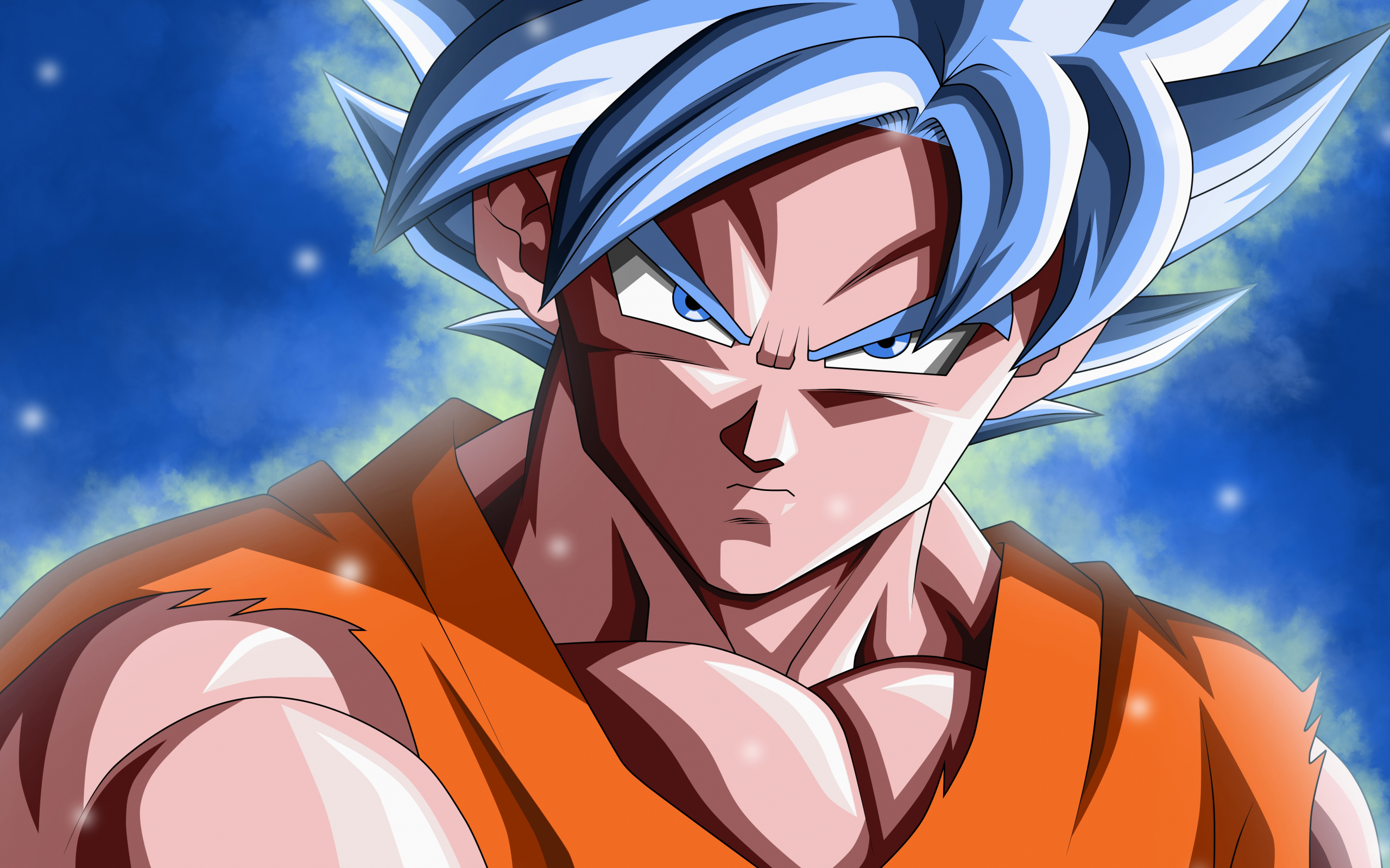 Goku's Blue Hair Power Up - wide 6