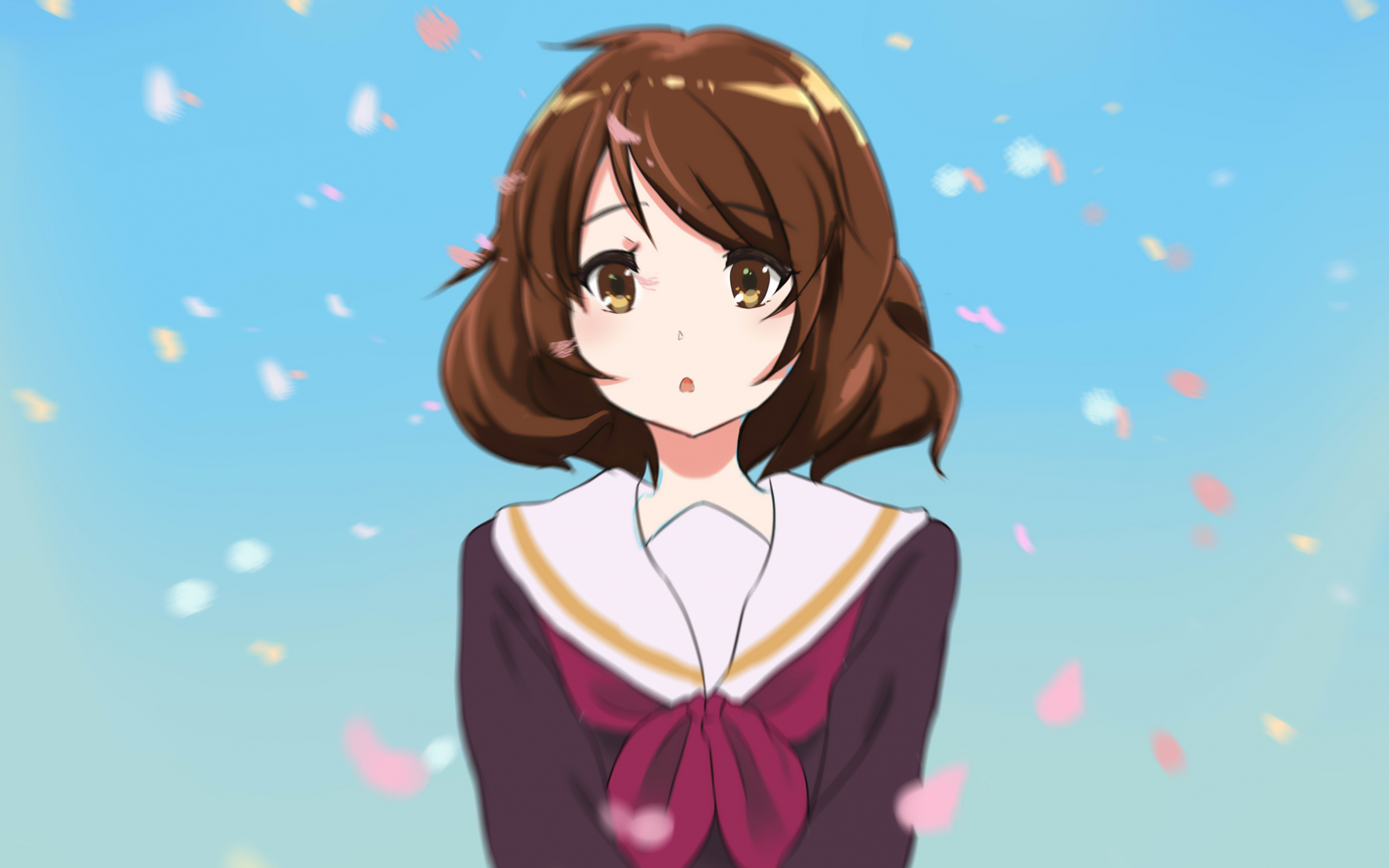 Anime Girl Wallpaper Short Hair gambar ke 20