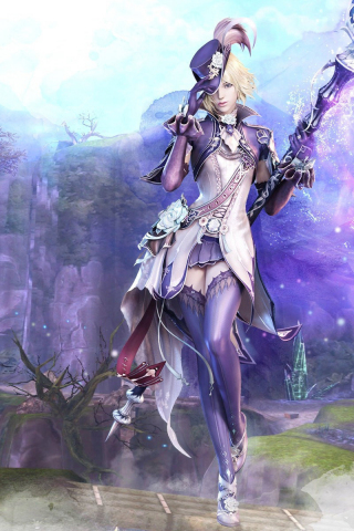 320x480 wallpaper Fantasy, woman, Aion: tower of eternity