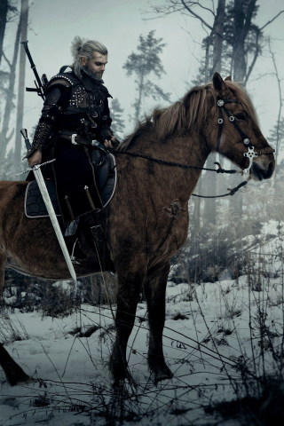 320x480 wallpaper Horse riding, the witcher 3: wild hunt, game