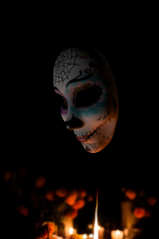320x480 wallpaper Mask, dark, art