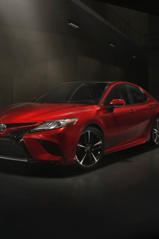 320x480 wallpaper 2017 Toyota Camry XSE, red car