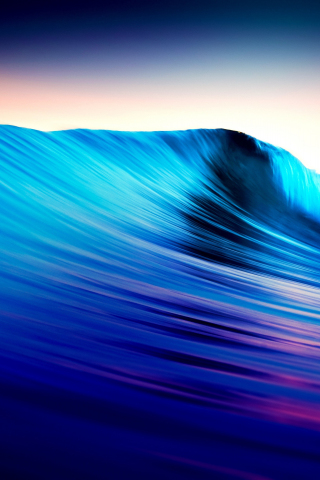 320x480 wallpaper Sea waves, sea, colorful, tides, 5k