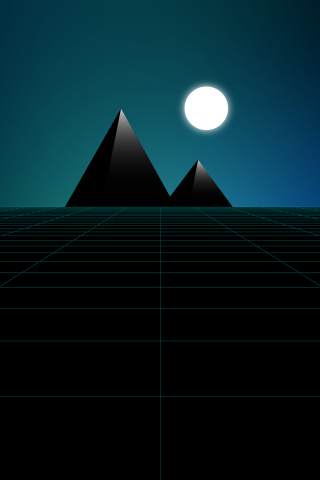 Download 240x320 Wallpaper Pyramid, Synthwave, Minimal, Old Mobile, Cell  Phone, Smartphone, 240x320 Hd Image, Background, 34180