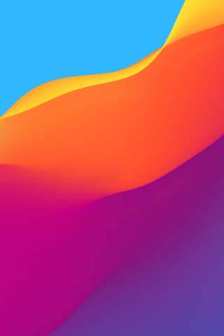 320x480 wallpaper Flow, colorful waves, abstract