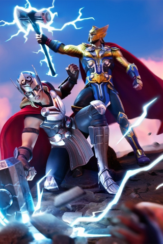 320x480 wallpaper Thor: Love and Thunder, Fortnite, video game, new skins