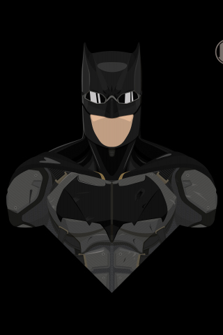 320x480 wallpaper Batman, superhero, tactical suit, minimalism, 8k