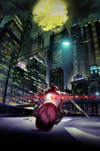 320x480 wallpaper Garo: Vanishing Line, city, anime