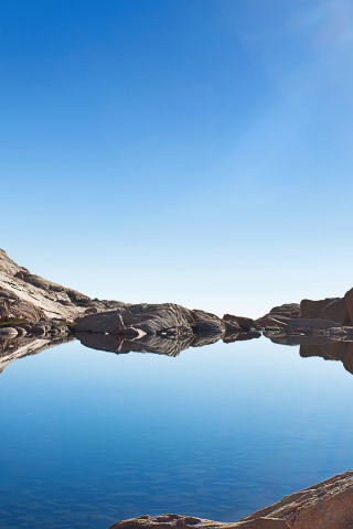 320x480 wallpaper Mount whitney, summit, california, lake, blue sky, reflections, nature