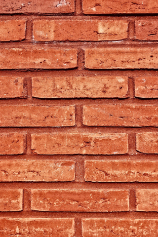 320x480 wallpaper Bricks wall, texture, surface, 4k
