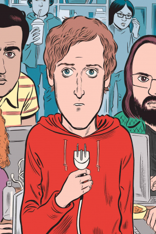 320x480 wallpaper Silicon valley, tv series, casts, fan art