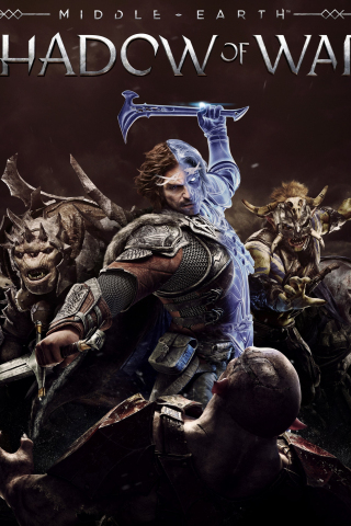 320x480 wallpaper Middle-earth: Shadow of War, 2017 game, cover, 4k