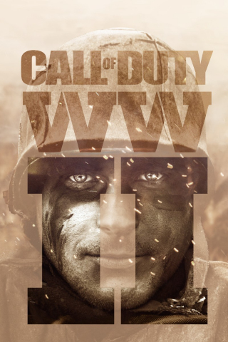 320x480 wallpaper Video game, poster, Call of Duty: WWII, 2017