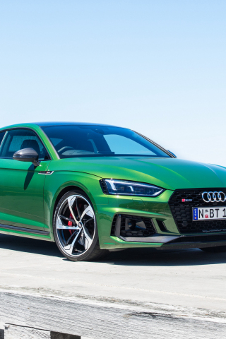 320x480 wallpaper Audi rs5 coupe, green car, 4k