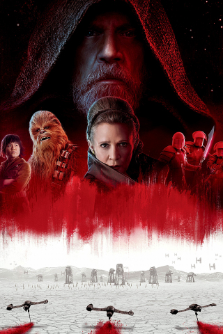 320x480 wallpaper Star wars: the last jedi, movie, poster, 2017, 8k