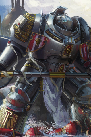 320x480 wallpaper Warhammer 40,000, video game, big robots