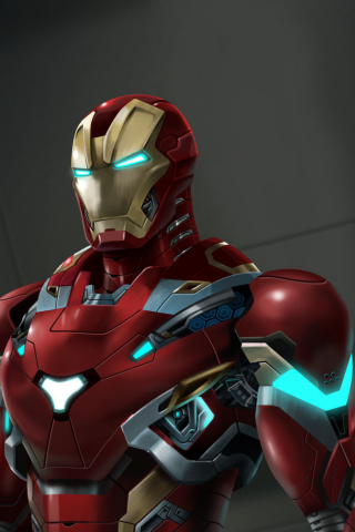 320x480 wallpaper Iron man, suit, artwork