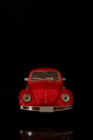 320x480 wallpaper Retro, classic car, red, 5k