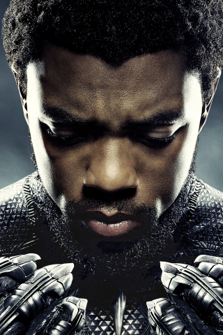 320x480 wallpaper Black panther, movie, Chadwick Boseman, 2018 movie, superhero, 5k