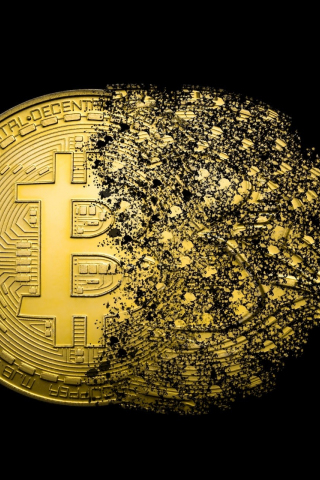 320x480 wallpaper Bitcoin, currency, money, digital art