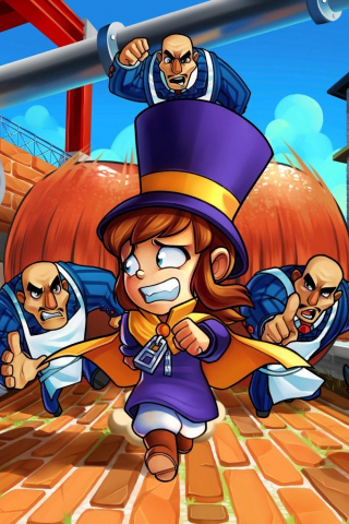 320x480 wallpaper A Hat in Time, Hat Kid, video game, 2017, run