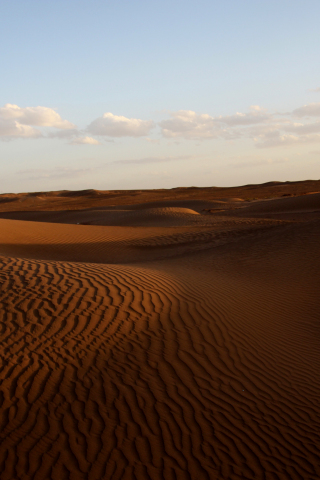320x480 wallpaper Desert, sand, sky, nature, 4k