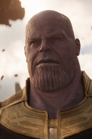 320x480 wallpaper Thanos, supervillain, avengers: infinity war, 2018 movie