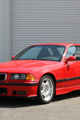 320x480 wallpaper Red BMW M3 coupe, classic car