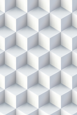 320x480 wallpaper Texture, white cubes, abstract, pattern