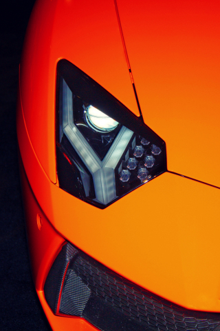 320x480 wallpaper Exotic car, Lamborghini, headlight, 4k