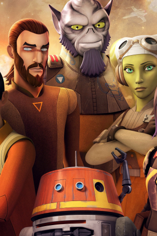 320x480 wallpaper Star Wars Rebels, animated tv series, 4k