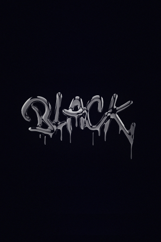 320x480 wallpaper Black, typography, dark art