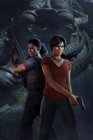 320x480 wallpaper Chloe Frazer, Nadine Ross, Uncharted: The Lost Legacy, video game