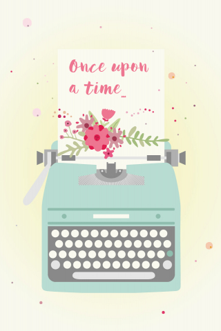 320x480 wallpaper Once upon a time, typography, typewriter