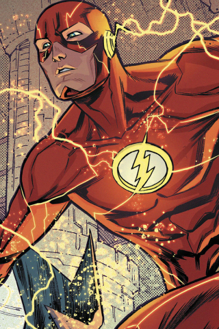 320x480 wallpaper Flash, superhero, art, dc comics