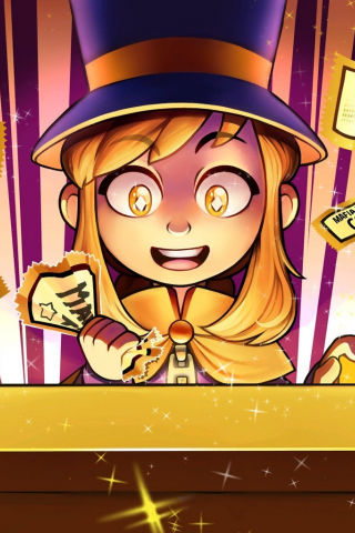 320x480 wallpaper A hat in time, vault, happy girl